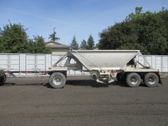 1998 BEALL TRIAXLE ALUMINUM PUP BELLY DUMP TRAILER