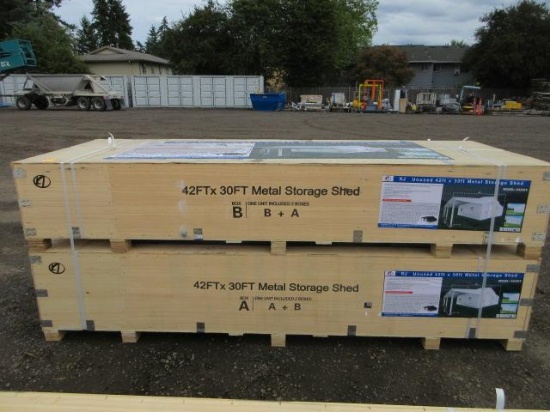 2025 KJ K4230T 42' X 30' METAL STORAGE SHED (UNUSED)