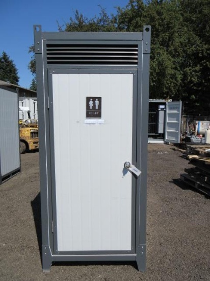 2025 43'' X 48'' X 97'' PORTABLE RESTROOM W/ TOILET, LIGHT & VENT (UNUSED)