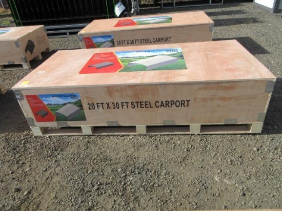 2025 CP2030 20' X 30' STEEL CARPORT (UNUSED)