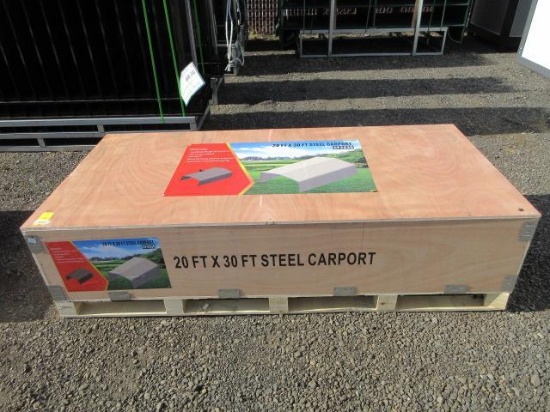2025 CP2030 20' X 30' STEEL CARPORT (UNUSED)