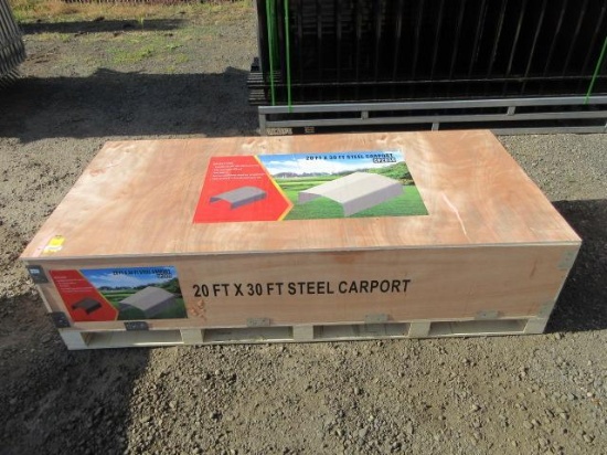 2025 CP2030 20' X 30' STEEL CARPORT (UNUSED)