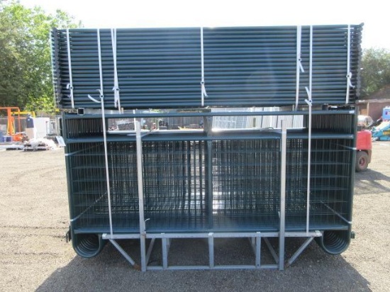 (56) 2025 10' STEEL CORRAL PANELS (GREEN) (UNUSED)