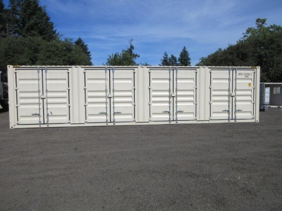 2025 40' HIGH CUBE SHIPPING CONTAINER W/ (4) SIDE DOORS