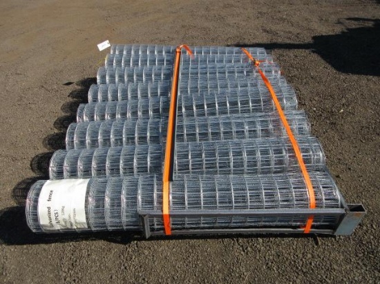 (8) 2025 ABOSS 5' GALVANIZED WIRE FENCING ROLLS (UNUSED)