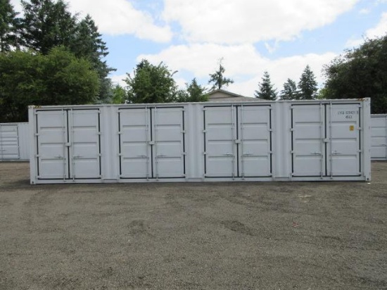 2025 40' HIGH CUBE SHIPPING CONTAINER W/ (4) SIDE DOORS