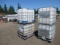 (4) IBC TOTES W/ VALVES IN CAGES