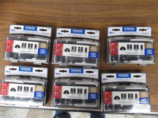 (6) DREMEL MM399 UNIVERSAL 6-PIECE OSCILLATING BLADE KITS (UNUSED)
