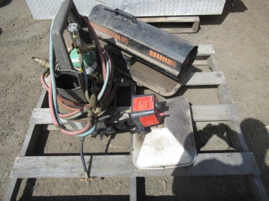 OXYACETYLENE TORCH KIT, KEROSENE SPACE HEATER, & PROPANE SPACE HEATER
