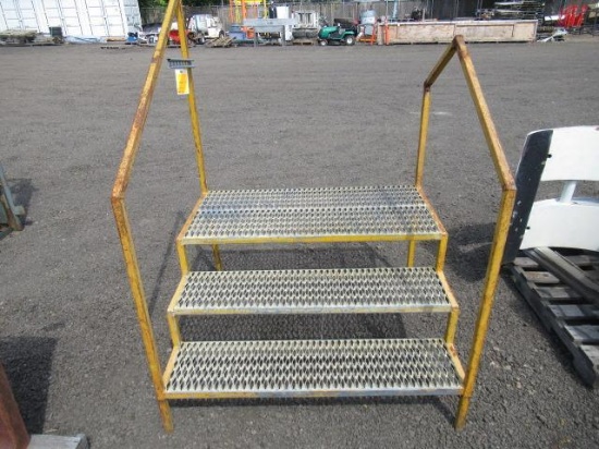 24'' X 50'' STEEL STAIRCASE W/ RAILS