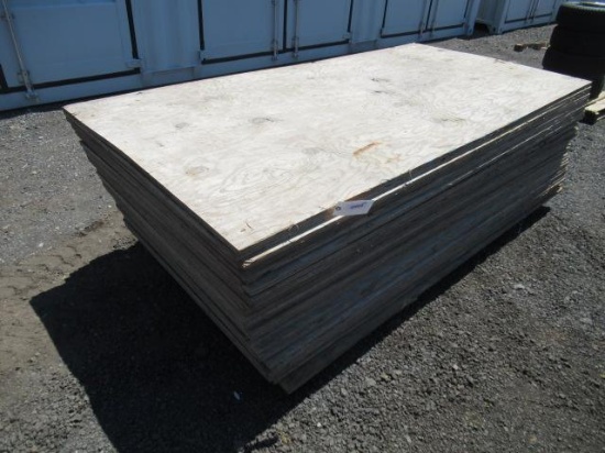 APPROX (38) 8' X 4' X 3/4'' PLYWOOD SHEETS