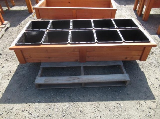 6' 2'' X 2' 10'' 10-POT PLANTER BOX (UNUSED)