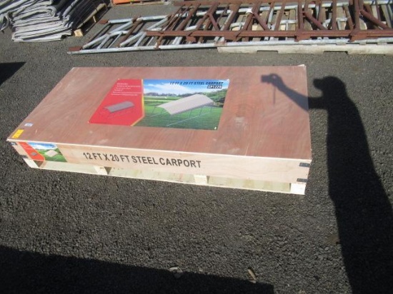 2025 CP1220 12' X 20' STEEL CARPORT (UNUSED)