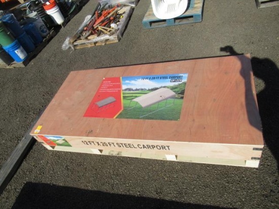 2025 CP1220 12' X 20' STEEL CARPORT (UNUSED)