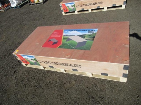 2025 LS1220 12' X 20' LIVESTOCK METAL SHED (UNUSED)