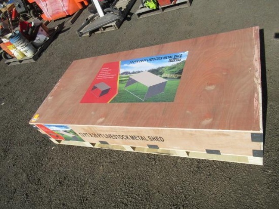 2025 LS1220 12' X 20' LIVESTOCK METAL SHED (UNUSED)