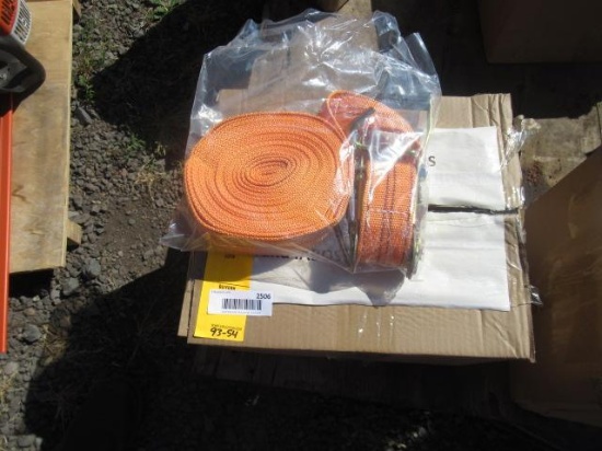 (8) 2025 ABOSS 5000LB 2'' RATCHET STRAPS (UNUSED)