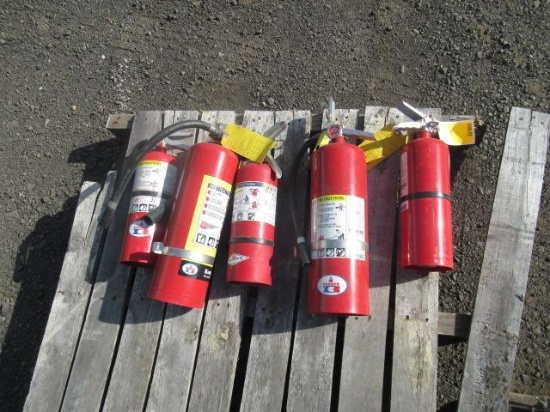 **PULLED** (5) FIRE EXTINGUISHERS