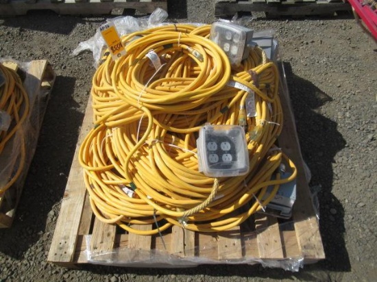 ASSORTED 4-OUTLET 300V POWER CORDS