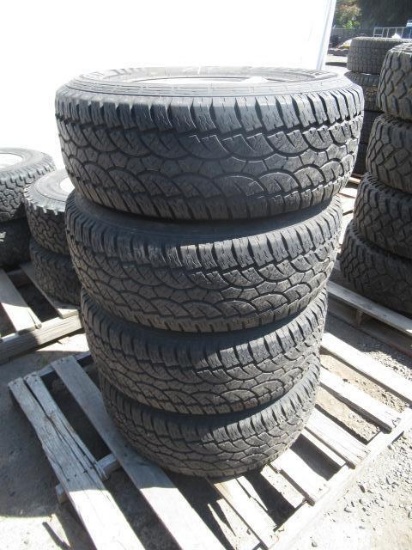 (4) COSMO EL TIGRE A/T 265/70R16 TIRES ON 5 LUG WHEELS