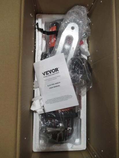 VEVOR SC13000 ELECTRIC WINCH W/ HARDWARE (UNUSED), 6.6HP, 12V, 13,500LB CAPACITY, 3/8''
