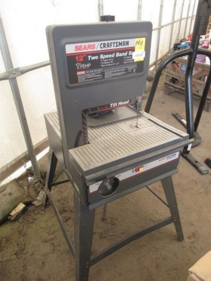 SEARS/CRAFTSMAN 12'' 2-SPEED BANDSAW W/ TILT HEAD