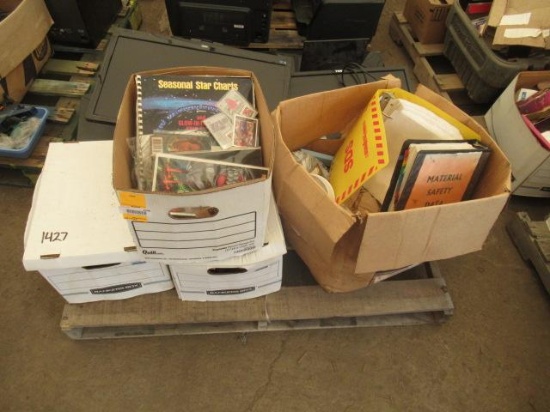 (4) MONITORS & ASSORTED COLLECTING CARDS & COMIC BOOKS