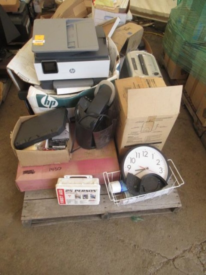 PAPER SHREDDER, & ASSORTED PRINTERS & OFFICE SUPPLIES