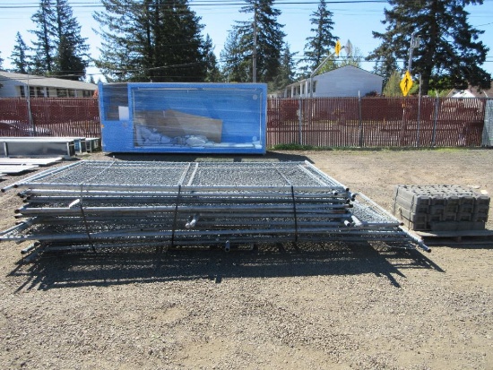 ASSORTED 10' X 6' TEMPORARY FENCE PANELS W/ BASES