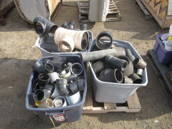 ASSORTED PLASTIC/RUBBER PIPE FITTINGS & COUPLERS