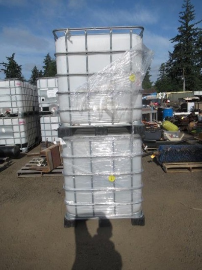 (2) 250GAL IBC POLY TOTES W/ VALVES