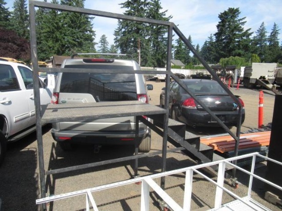 ROLLING STAIRCASE W/ 53'' X 30'' X 50'' PLATFORM & RAIL