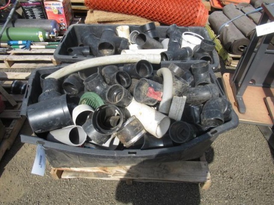 ASSORTED PLASTIC/RUBBER PIPE FITTINGS & COUPLERS