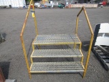 24'' X 50'' STEEL STAIRCASE W/ RAILS