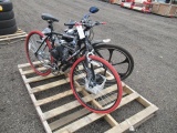 CAMPING SURVIVAL MOTORIZED BICYCLE & KENT FIXIE MOTORIZED BICYCLE W/ SPARE PARTS, *UNKNOWN RUNNING