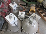 ASSORTED WAREHOUSE LIGHTS & EXHAUST FAN