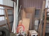 ASSORTED PVC PIPING & PLYWOOD