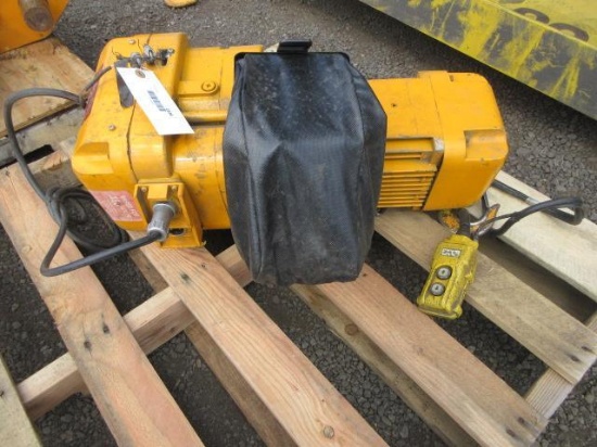 Harrington 1-Ton Electric Hoist W/ Pendant Control