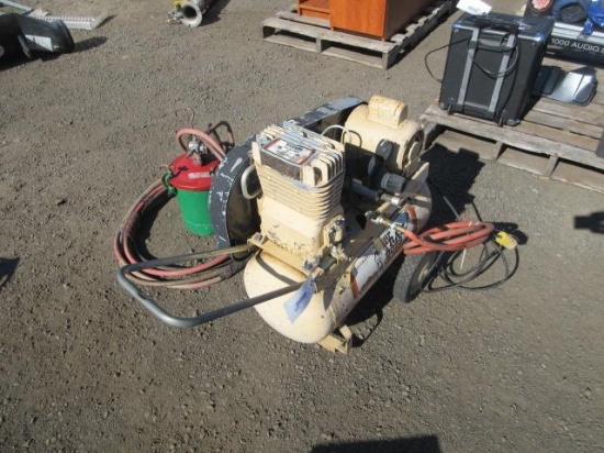 Pneumatic Paint Pot W/ Lines & Gun, Devilbliss 1hp Portable Air Compressor