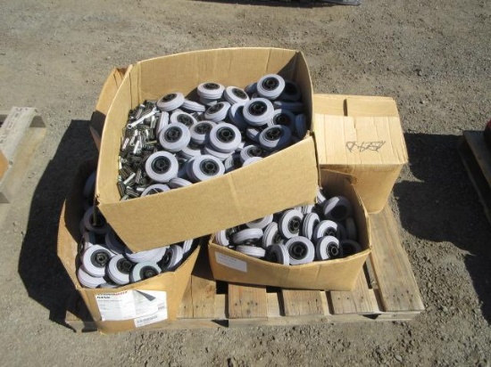 (6) Boxes Of 4'' Rubber Casters W/ Bearings