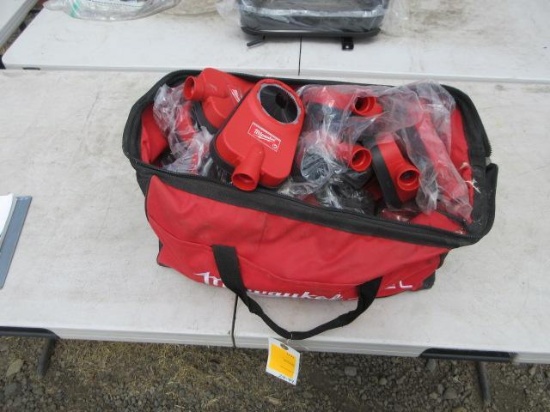 Approx (20) Milwaukee 5317-De Dust Extraction Attachments W/ Tool Bag