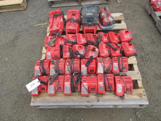 (31) Assorted Milwaukee Battery Chargers