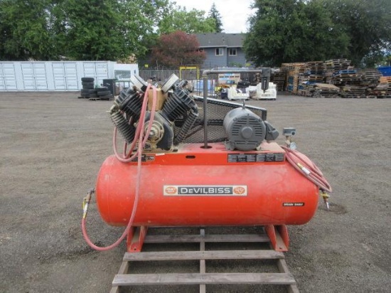 Devilbiss Vav-5061 Air Compressor, 175 Psi, 15hp, 120-Gallon Receiver Tank W/ Gauges & Hose,