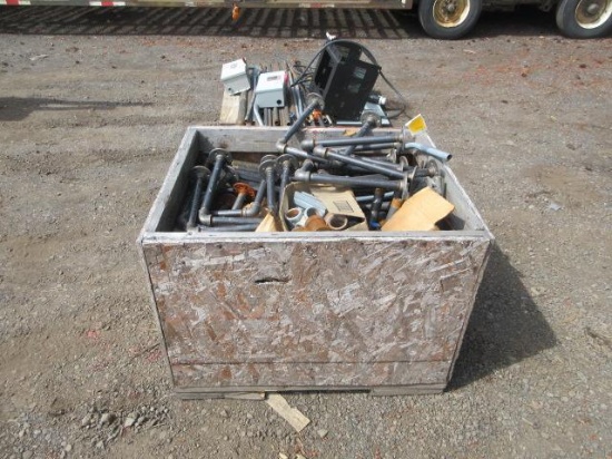 ASSORTED STEEL PIPES, FITTINGS, JUNCTION BOXES, COLLARS, VALVES, & MISCELLANEOUS HARDWARE