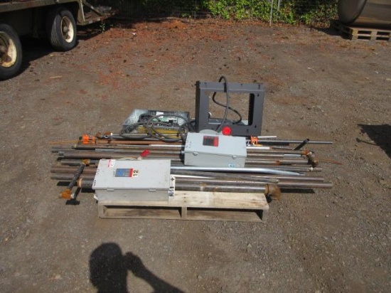 ASSORTED STEEL PIPE, CONDUIT, & (4) ELECTRICAL BOXES