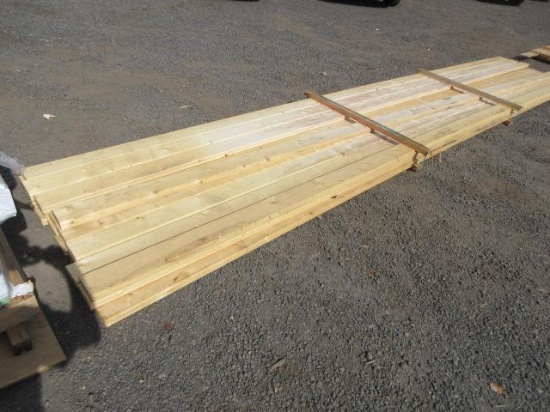 APPROX (20) 2'' X 6'' X 20' LONG TONGUE & GROOVE LUMBER BUNDLE