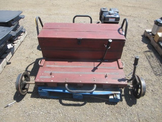 GAS POWERED PERSONAL RAIL CART, HONDA GX 270 MOTOR, 60'' X 56'' OVERALL DIMENSIONS