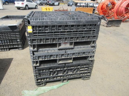 (3) 48'' X 45'' FOLDING PLASTIC STORAGE TOTES