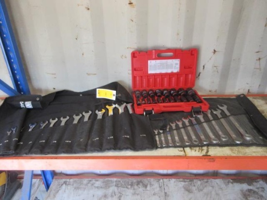 (2) WRENCH SETS & MILWAUKEE SOCKET SET