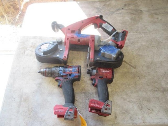 MILWAUKEE CORDLESS BANDSAW, DRILL DRIVER, & IMPACT DRIVER